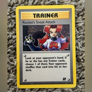 1st Edition Vintage 90s Rocket's Sneak Attack  Pokemon Trading Card